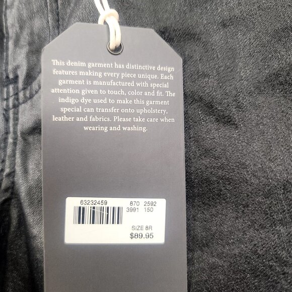 The Limited Denim Skinny Jeans Black Metallic Finish Size 8R New - Picture 2 of 10